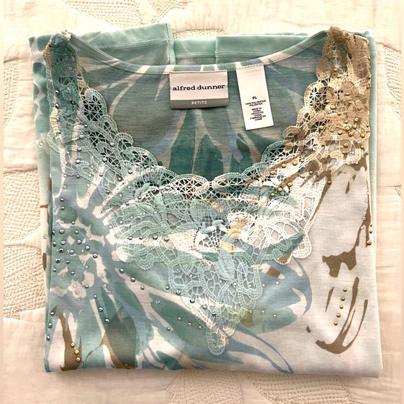 Alfred Dunner Embellished Summer Top  PL - Picture 11 of 12